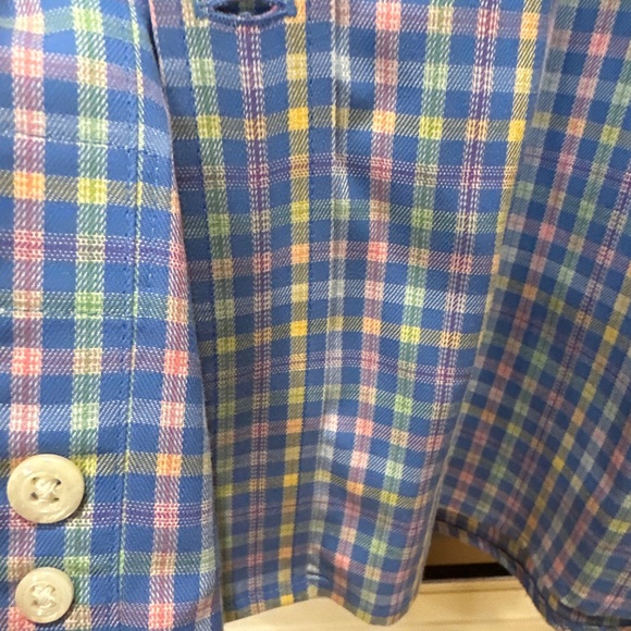 🩵 Peter Millar Men’s XL Long Sleeve Button-Down Shirt – Multicolor Check Plaid - Picture 4 of 6